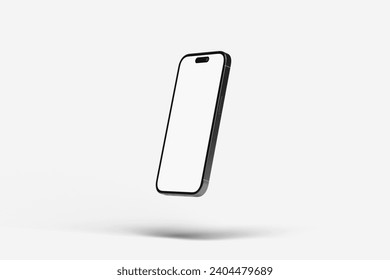 Elegant smartphone on white background