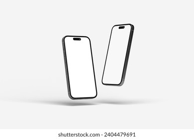 Elegant smartphone on white background