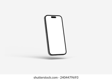 Elegant smartphone on white background