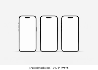 Elegant smartphone on white background