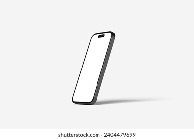 Elegant smartphone on white background