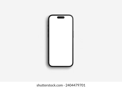 Elegant smartphone on white background