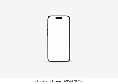 Elegant smartphone on white background