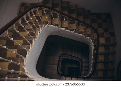 Elegant Spiral Staircase with Vintage Charm