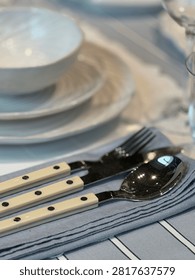 Elegant Table Setting with Silverware