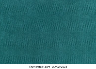 Elegant Teal Color Background. Velvet Texture Fabric. Textile And Texture Concept