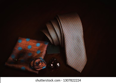 Elegant Tie And Cufflinks ,pocket Square