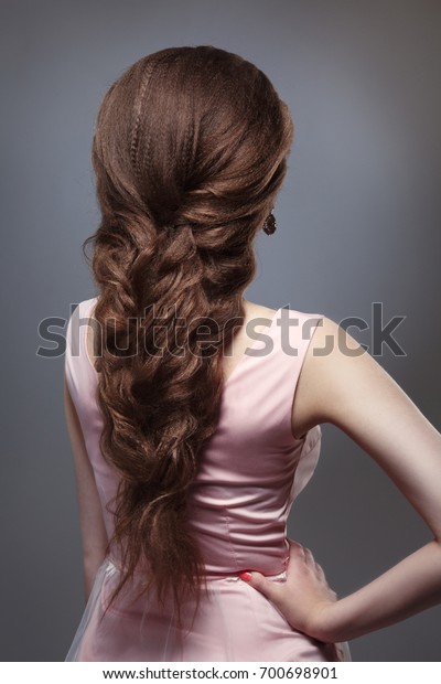 Elegant Wedding Braided Voluminous Hair On People Beauty