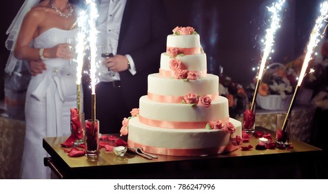 Elegant Wedding Cake During Reception