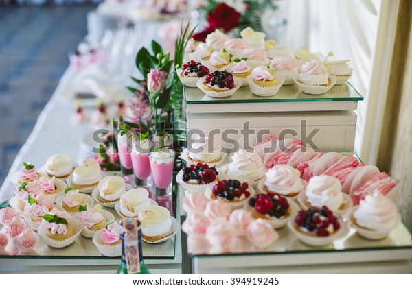 Elegant Wedding Candy Bar Table Catering Stock Photo Edit Now 394919245