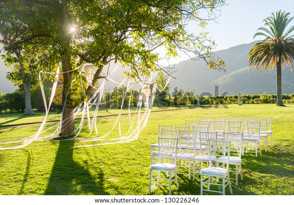 Elegant Wedding Reception Beautiful Park Stock Photo Edit Now