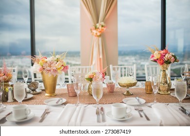 Elegant Wedding Reception Table Decor And Centerpieces