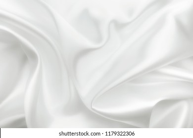Elegant white satin silk with waves, abstract background	 - Shutterstock ID 1179322306