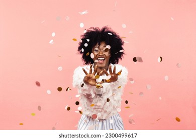 Elegant woman dancing with arms up - Shutterstock ID 2300499617