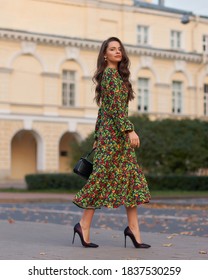 brown green dress