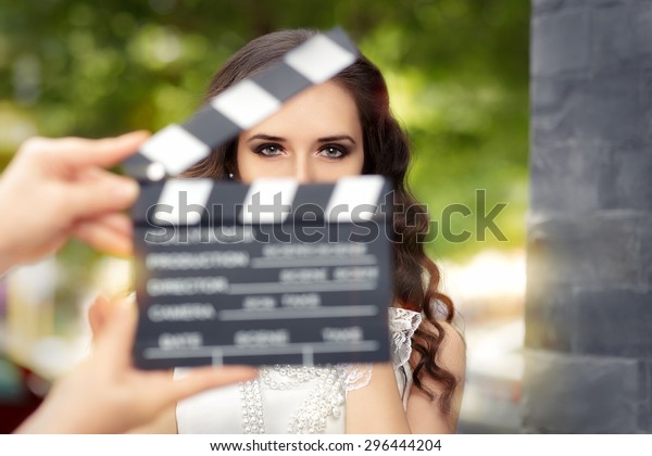 Elegant Woman Ready for a Shoot - Young actress ready\
to film a new scene \
