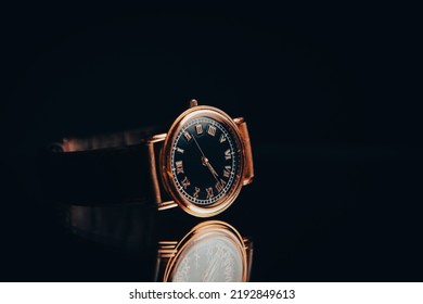 Elegant Wrist Watch Close Up