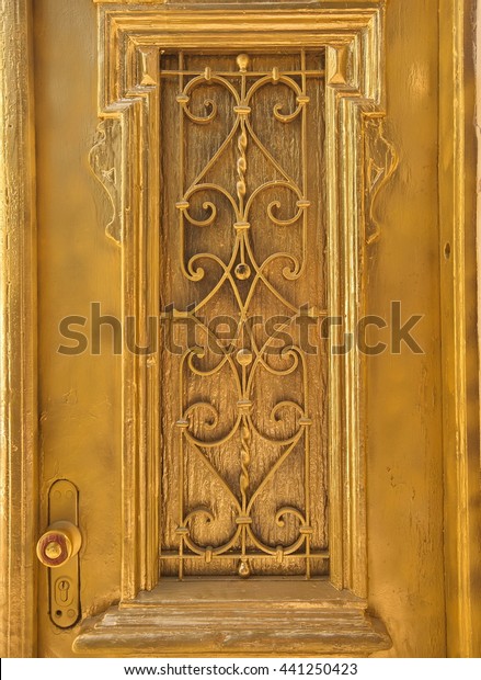 Element Old Painted Wood Doors Texture Stockfoto Jetzt