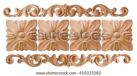 element woodcarving. furniture in classic style. white tree with gold trim. patina. carving. small depth of field. luxury furniture. isolated on the white background