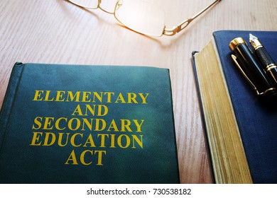 Elementary And Secondary Education Act Of 1965 (ESEA) On A Desk.