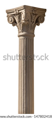 Elements of architectural decorations of buildings, columns and capitals, gypsum moldings, wall textures and patterns. On the streets in Catalonia, public places.