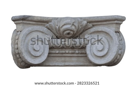 Elements of architectural decorations of buildings, columns, pommel and arches, plaster moldings, plaster patterns. On the streets in Spanish, public places. 
