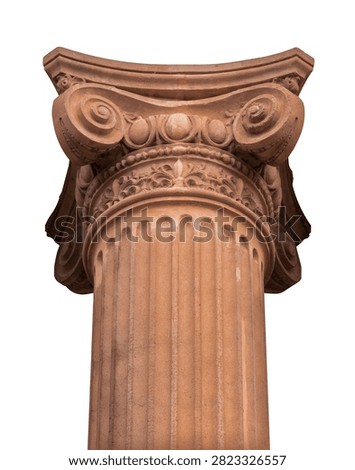 Elements of architectural decorations of buildings, columns, pommel and arches, plaster moldings, plaster patterns. On the streets in Spanish, public places. 