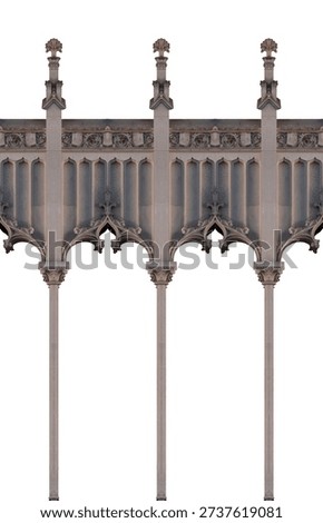 elements of architectural decorations of buildings, windows and arches on the streets in Catalonia, public places.