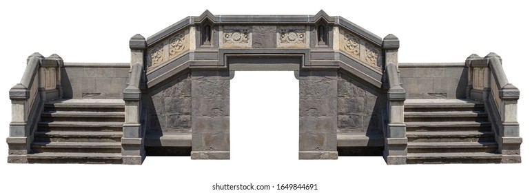 Elements of architecture of buildings, ancient doorways and arches, doors and apertures. On the streets in Georgia, public places.