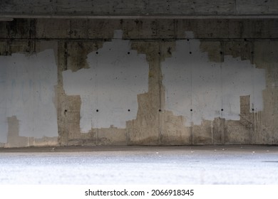 Elements And Details Of Old gray Urban concrete wall With Grafiti painted off. - Powered by Shutterstock