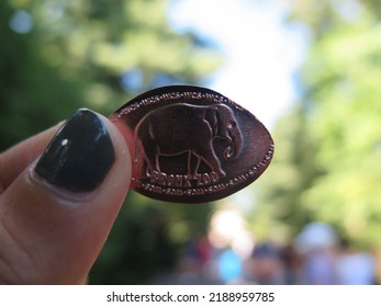 Elephant Coin Souvenir Of Bronx Zoo