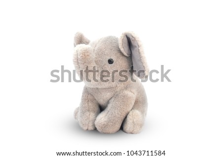 elephant doll isolated on white background