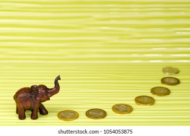 Elephant Figurine Raised Trunk Symbol Wealth Stock Photo 1054053875