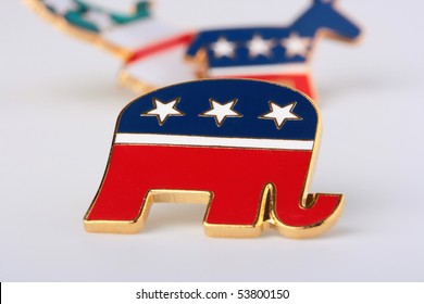 The Elephant - A Republican Party Symbol In The USA, Is Used In The Pre-election Company.