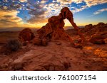 Elephant Rock in Valley of Fire State Park, USA. Valley of Fire State Park is the oldest state park in Nevada, USA and was designated as a National Natural Landmark in 1968.