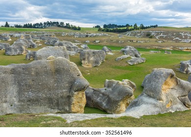 Elephant Rocks In North Otago, New Zealand