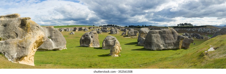 Elephant Rocks In North Otago, New Zealand