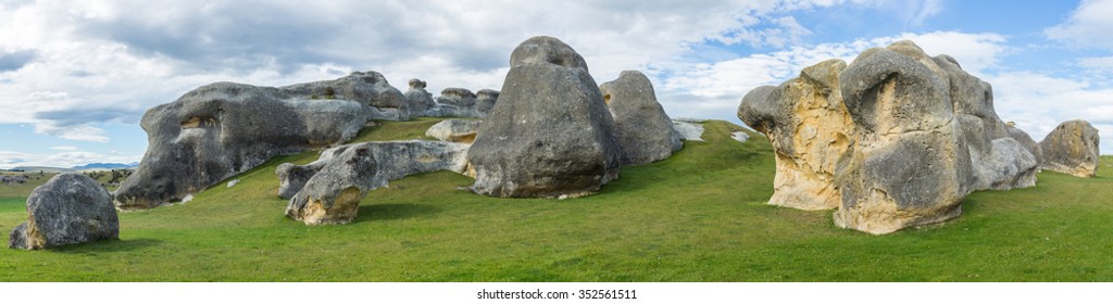 Elephant Rocks In North Otago, New Zealand