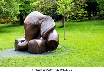 Elephant Statue In Edinburgh Park, Scotland May 13, 2022