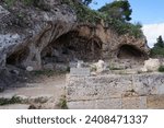 Eleusis, cave of Hades, gate to hell, Πλουτώνιον means Ploutonion, Place of Plouton