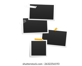 Elevate your creative projects with this charming and artistic 'Frame photo' featuring a minimalist landscape illustration. A blank canvas, ideal for adding your own text, logos, or designs, is beauti