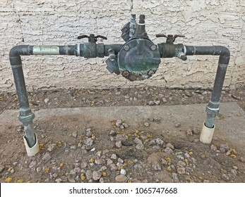 elevated and corroded backflow valve