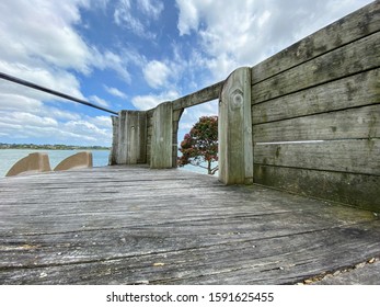 Elevated Deck By The Bay Overlooking The Sea