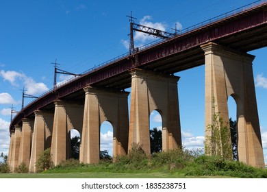 Elevated Electrical Train Tracks On Randalls And Wards Islands In New York City