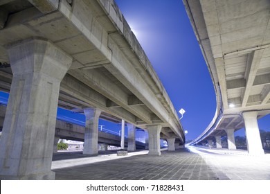 elevated express way at night time