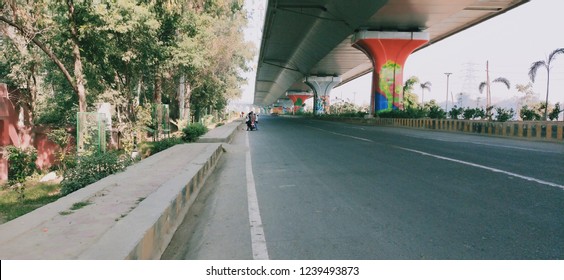 Elevated Flyover In Ghaziabad Near Hindon River  