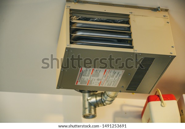 Elevated Garage Space Heater Mounted On Stock Photo Edit