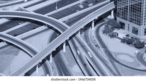 Elevated Interstate Interchange. Traffic Overview