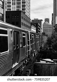 Elevated train in Chicago