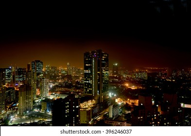 Elevated View Of Mumbai India At Night